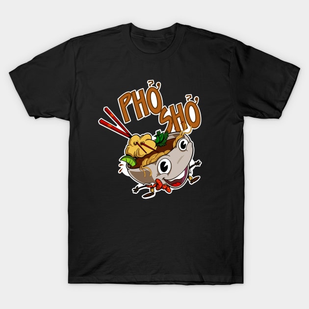 Pho Sho - Cartoon Pho Vietnamese Soup Bowl T-Shirt by natebramble